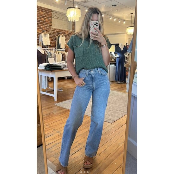 AGOLDE Harper Relaxed Straight Leg Jeans in Wash Forum Size US 27 - Picture 1 of 13